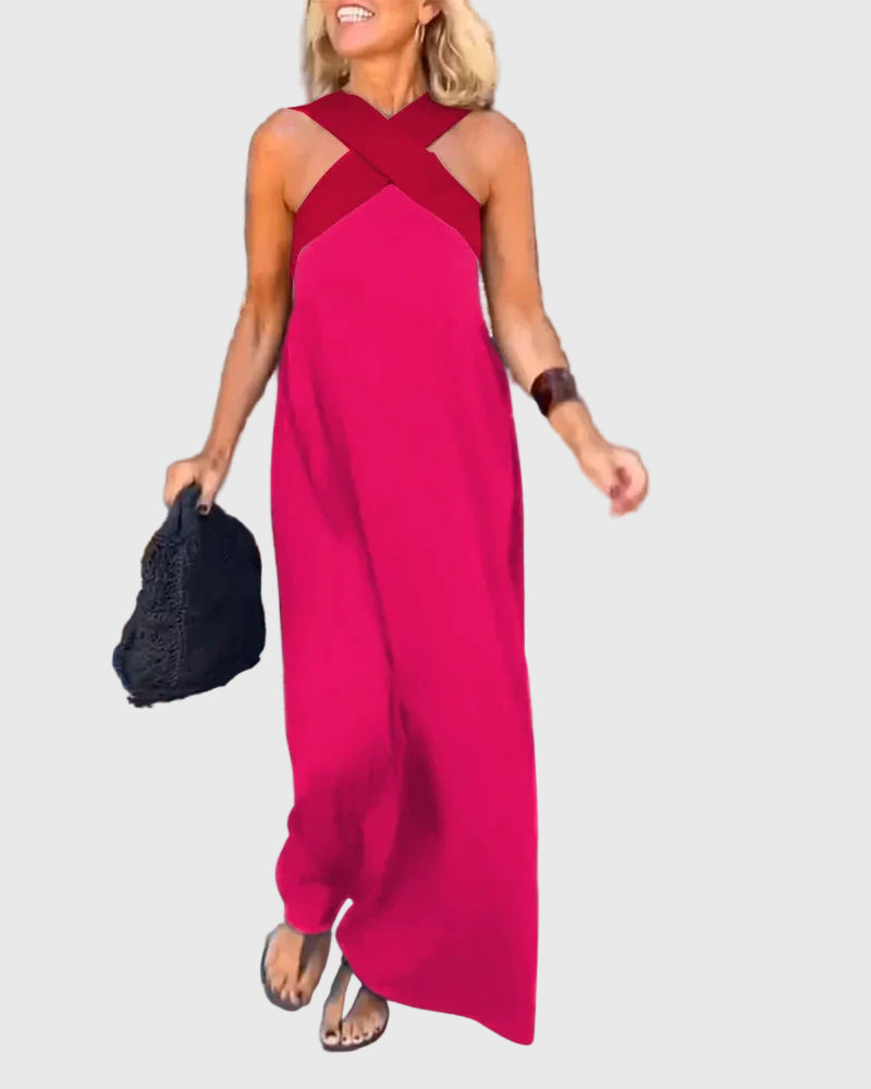 Vestido maxi fluido de noche