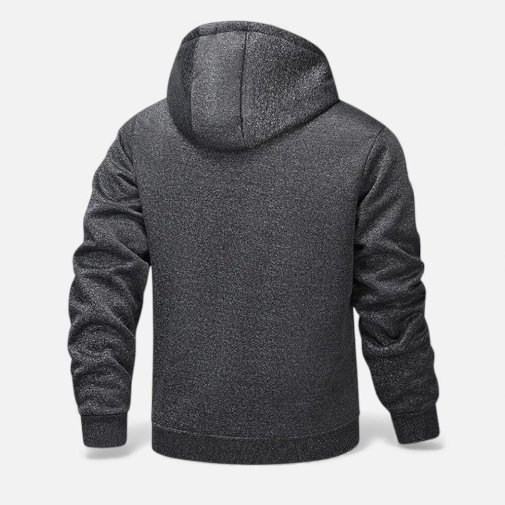 Men's Fleece-Lined Winter Hoodie Jacket