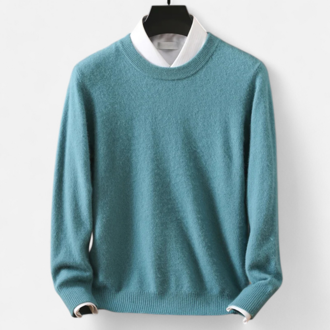 Men’s Refined Style Heritage Knit Long-Sleeve Crewneck Sweater