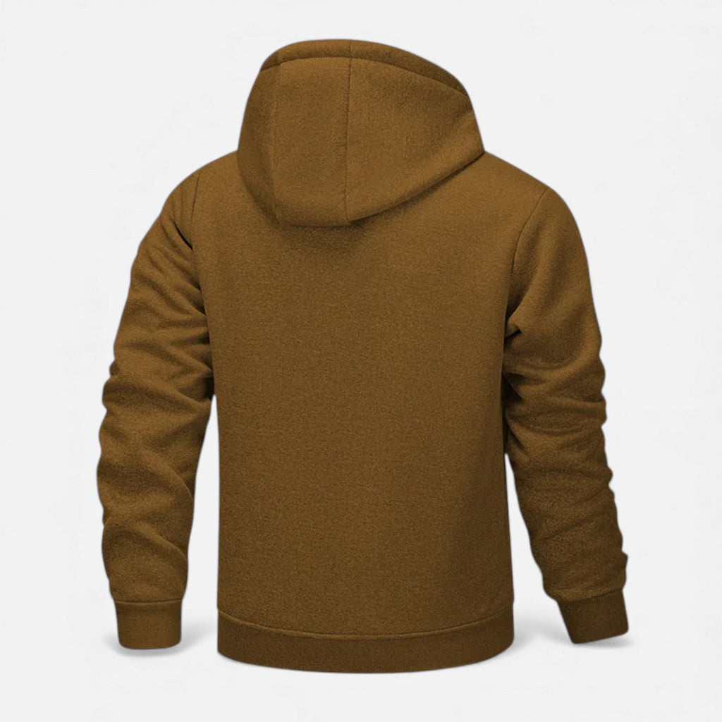 Men's Fleece-Lined Winter Hoodie Jacket