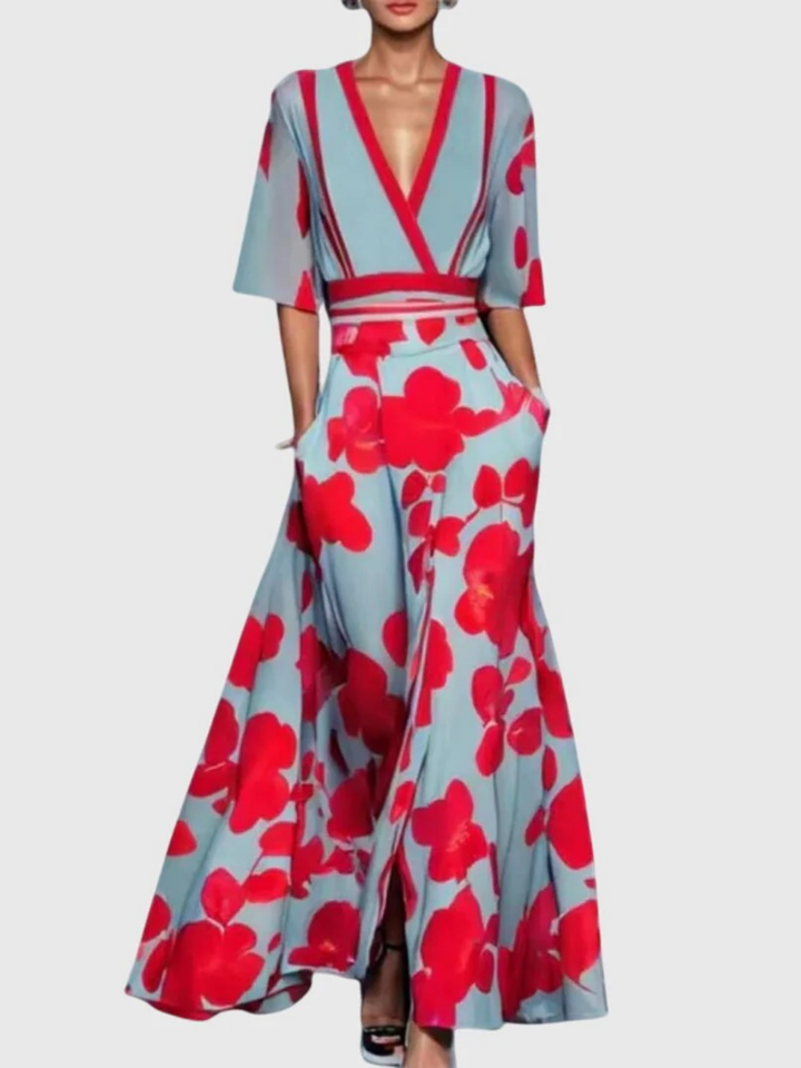 Elegant Spring Floral Maxi Dress