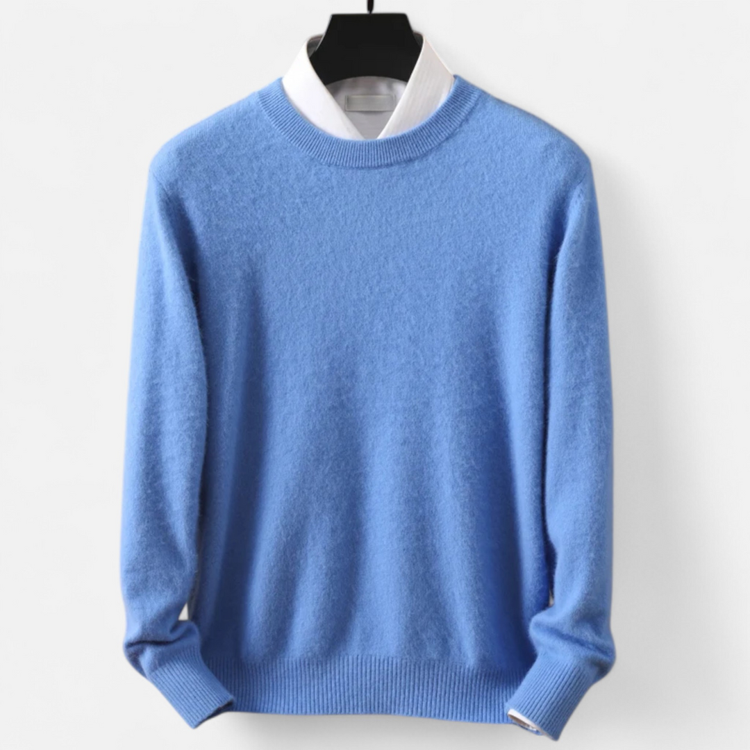 Men’s Refined Style Heritage Knit Long-Sleeve Crewneck Sweater