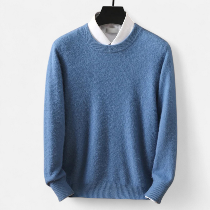 Men’s Refined Style Heritage Knit Long-Sleeve Crewneck Sweater