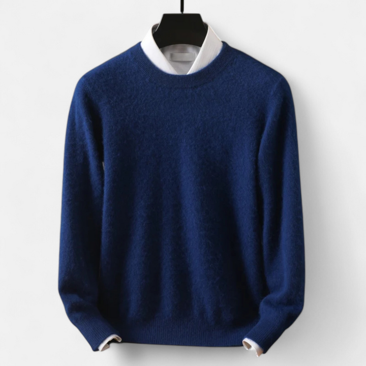 Men’s Refined Style Heritage Knit Long-Sleeve Crewneck Sweater