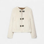 Women's Faux Fur Toggle Button Jacket