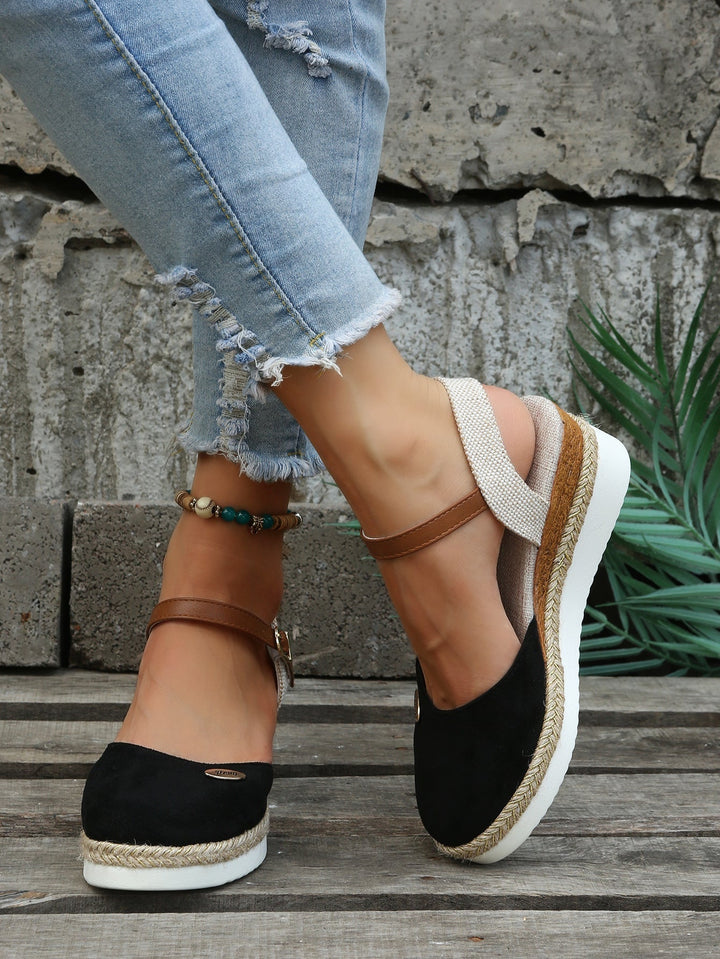 Sandalias ortopédicas tejidas de confort