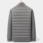 Men's Quilted Down Jacket with Stand-Up Collar