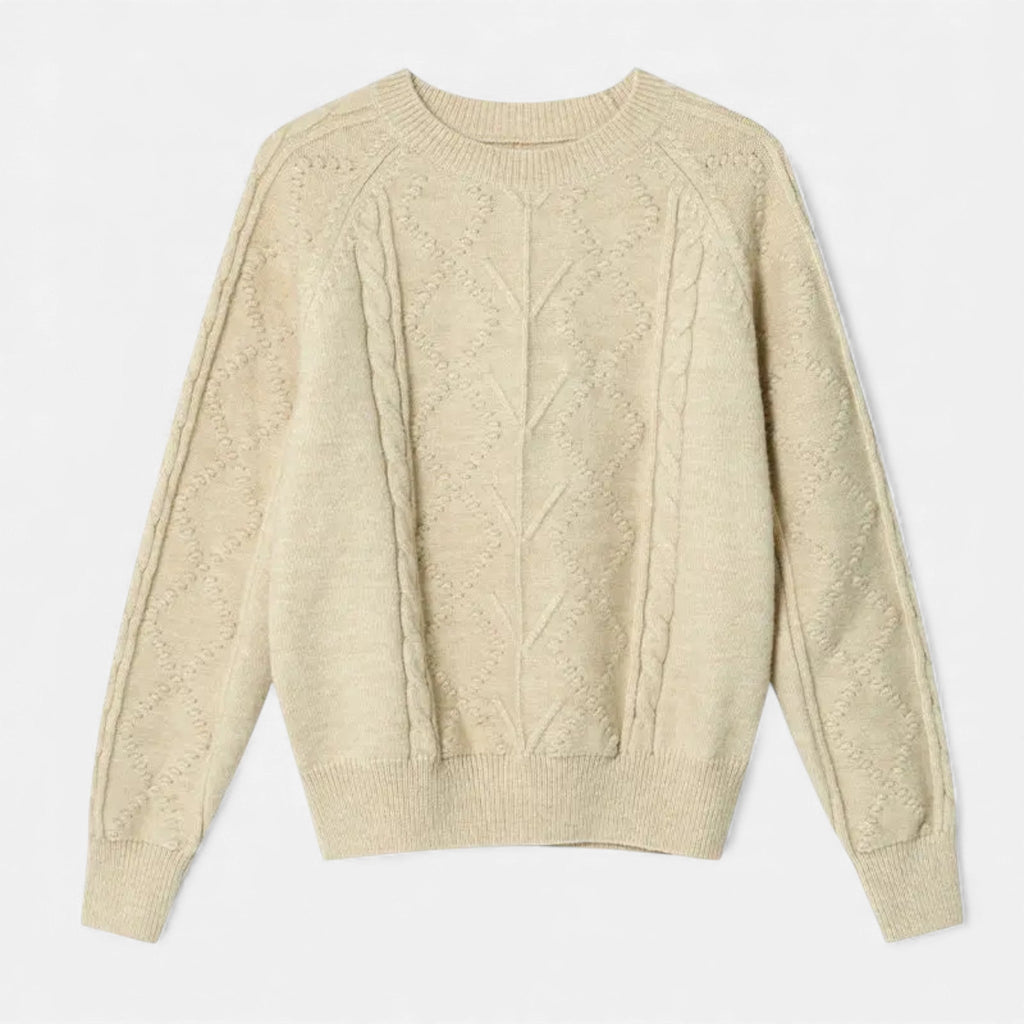 Women's Loose-Fit Knitted Cable Sweater