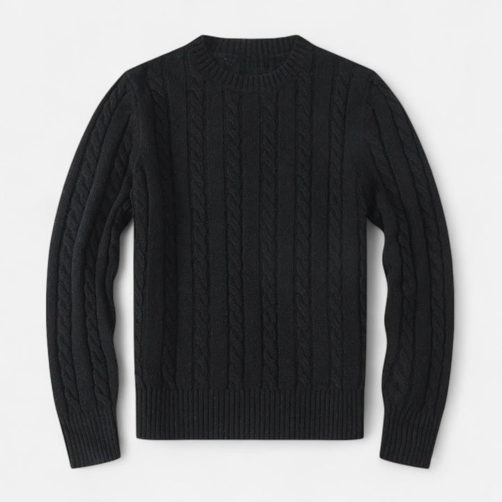 Men’s Timeless Winter Knit Outdoor Sweater with Round Neckline Style