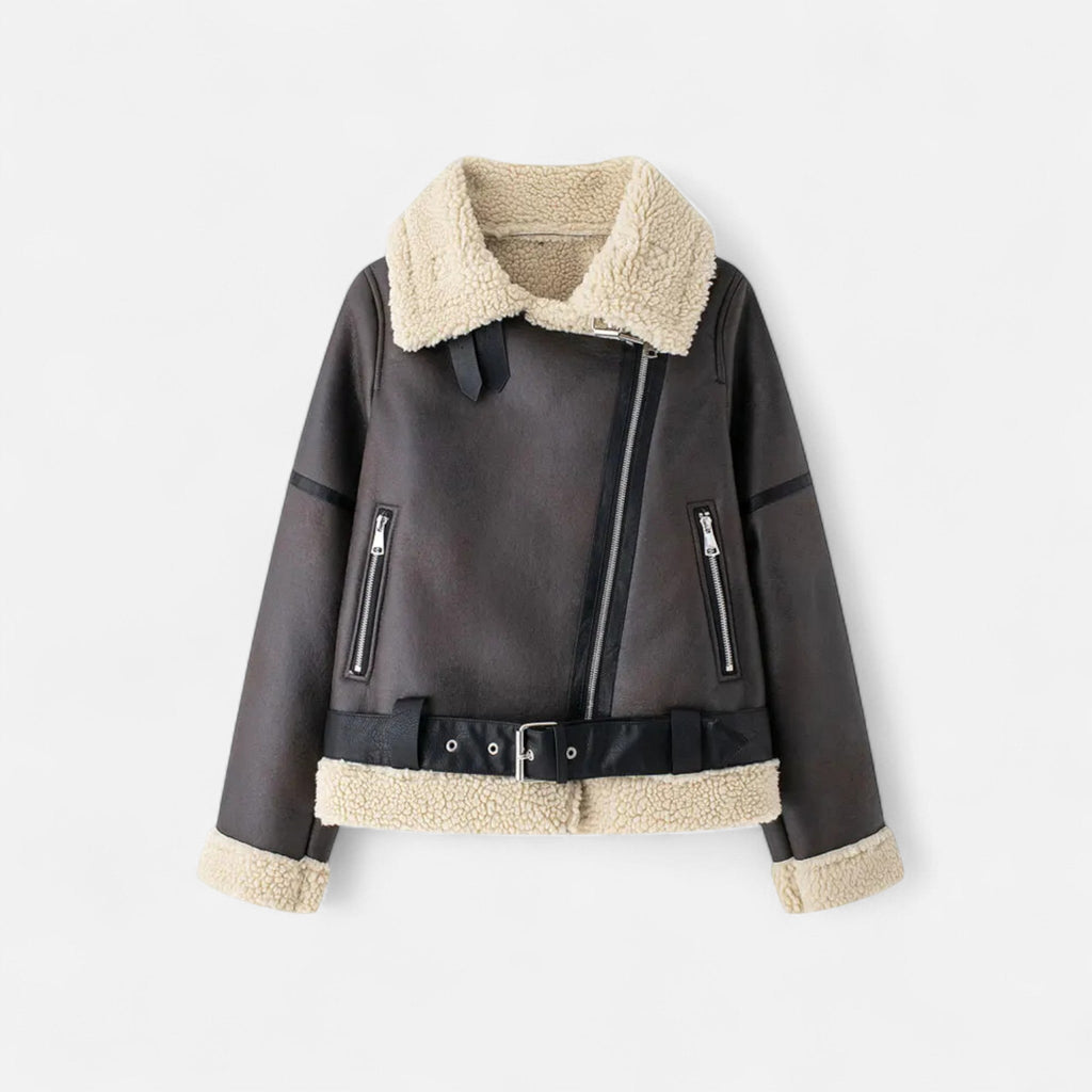 Women'S Autumn Belted Suede Jacket