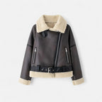 Women'S Autumn Belted Suede Jacket