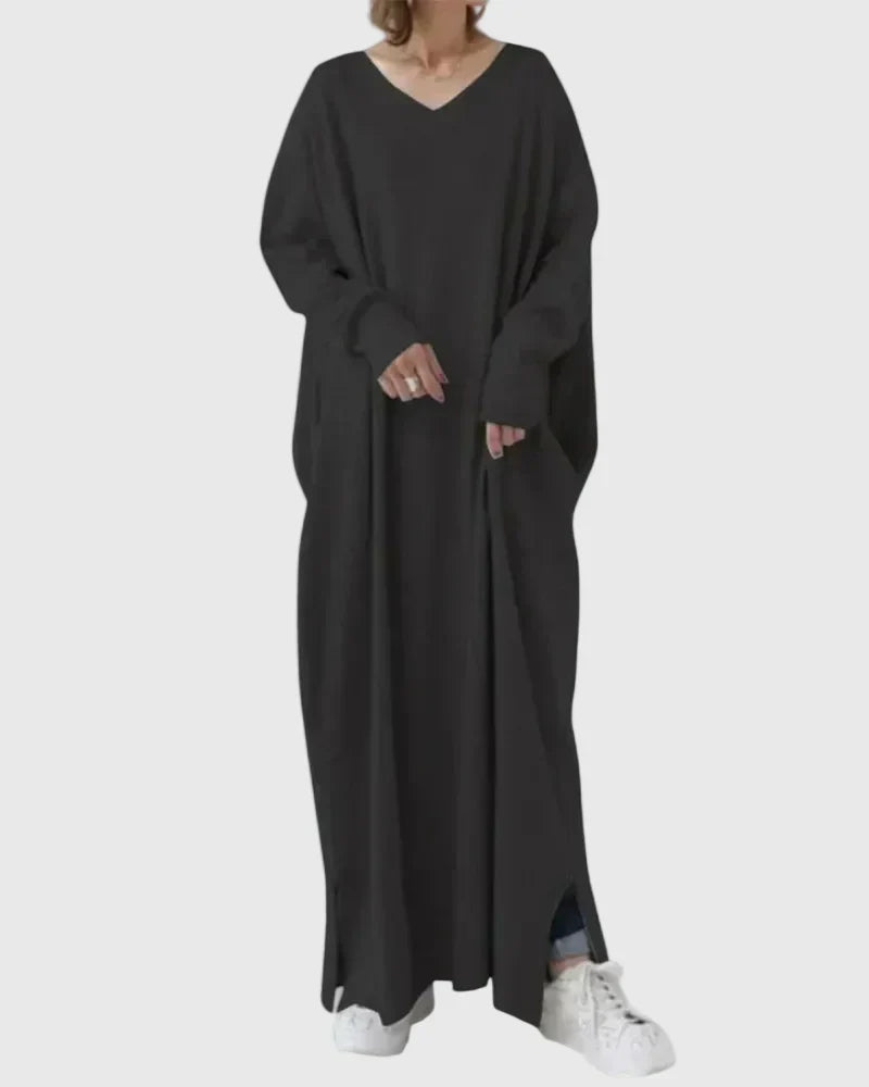 Sophisticated Draped Maxi Dress