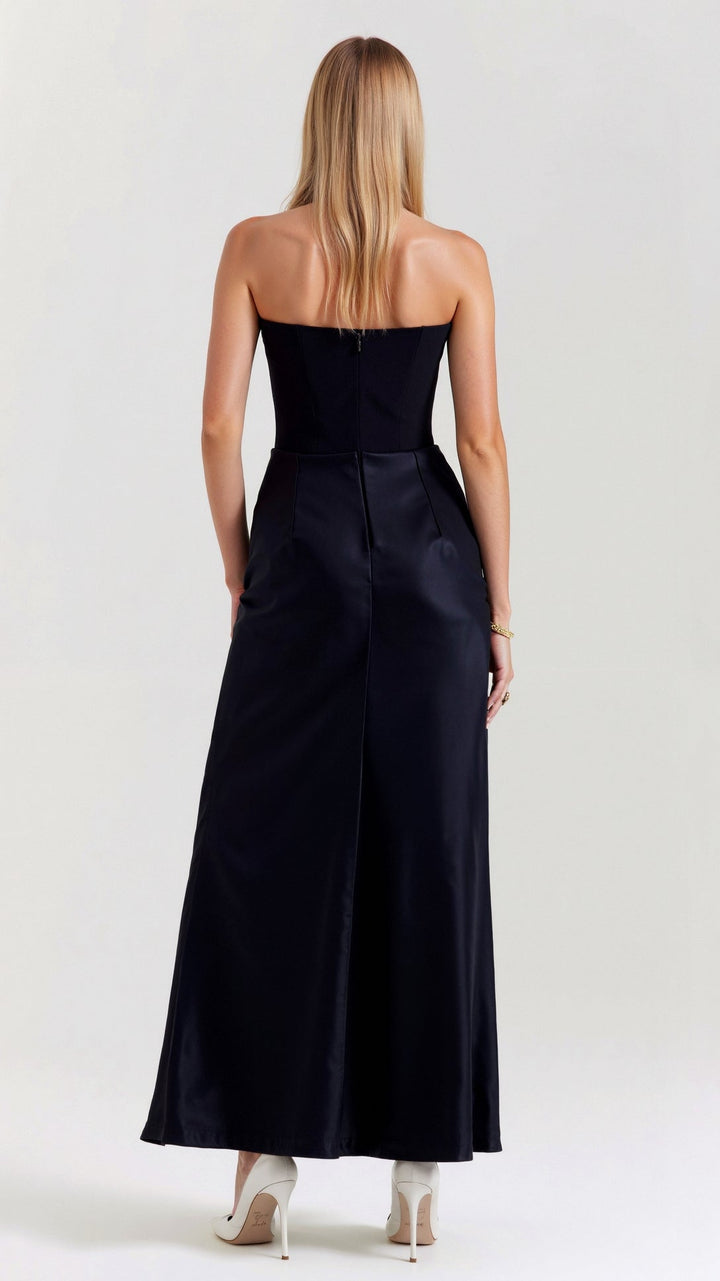 Vestido largo para invitada de boda para mujer, elegante, atemporal y de tacto suave