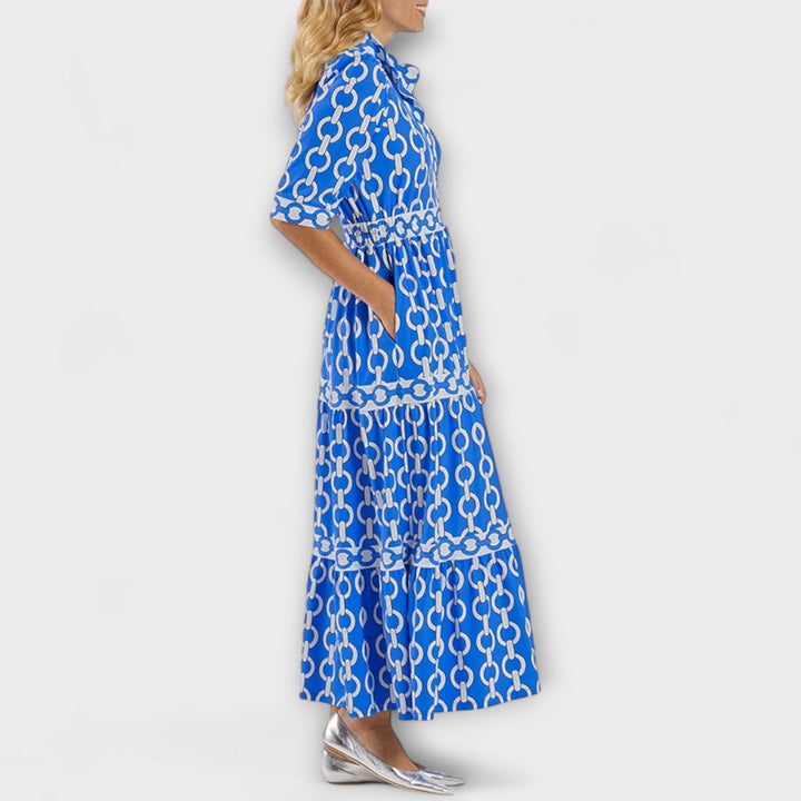 Chain Pattern Midi Dress