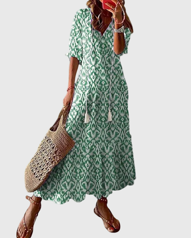 Vestido maxi boho vintage de verano