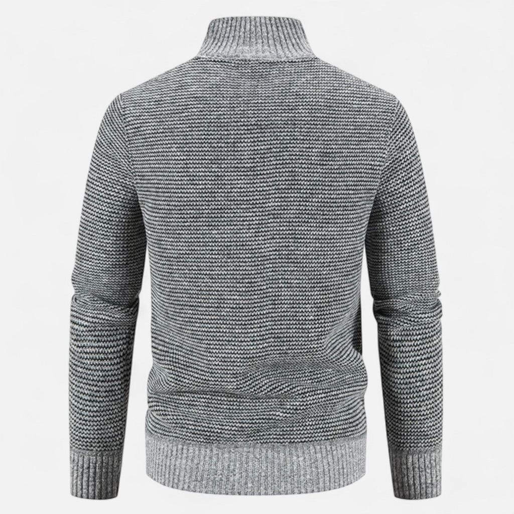 Men's Fleece Patchwork Stand-Collar Jacket