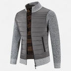 Men's Fleece Patchwork Stand-Collar Jacket