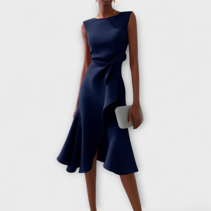 Modern Midi Dress with Tailored Finish