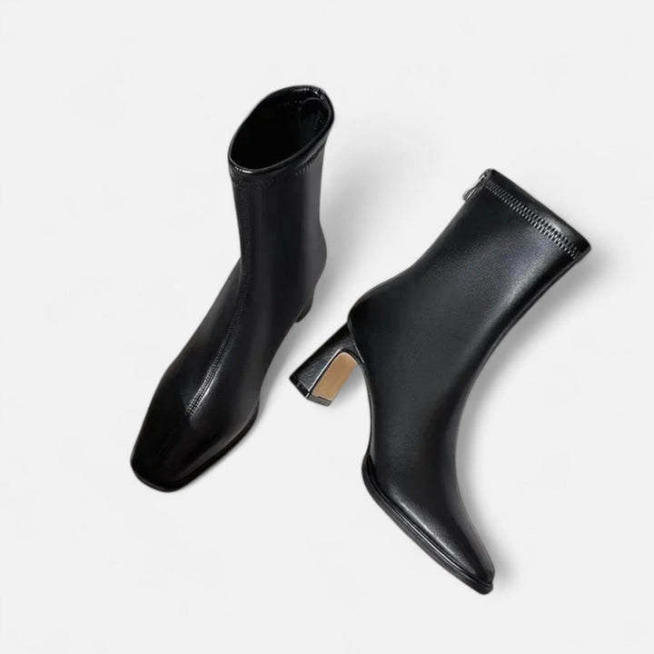 Retro Sturdy Heel Square-Toe Ankle Boots for Women