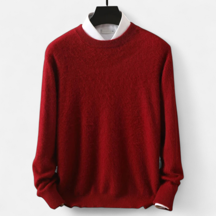 Men’s Refined Style Heritage Knit Long-Sleeve Crewneck Sweater