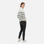 Women's Striped Polo Sweater