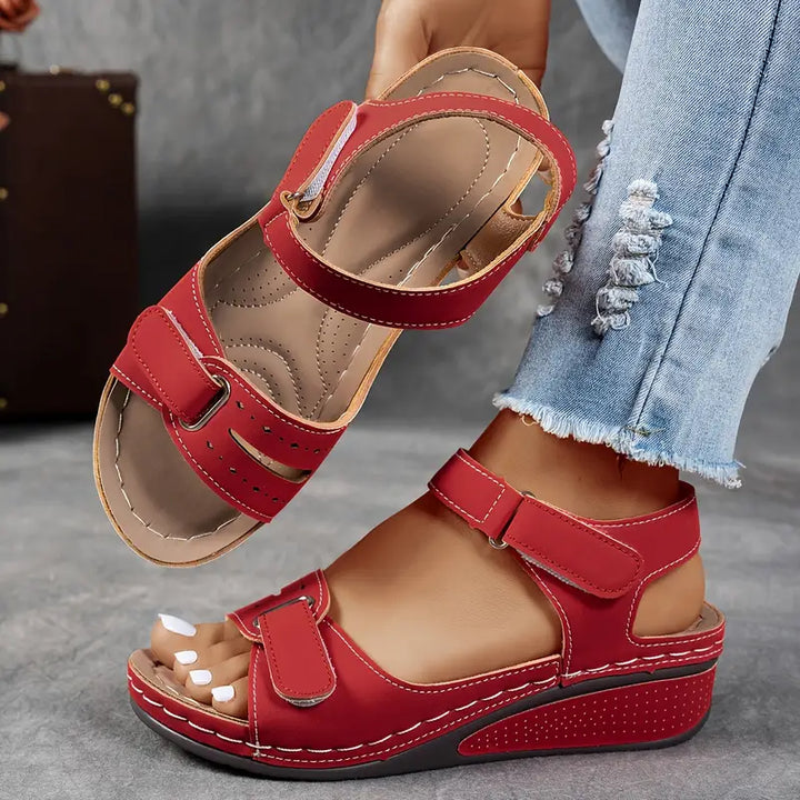Sandalias ortopédicas con cuña y soporte