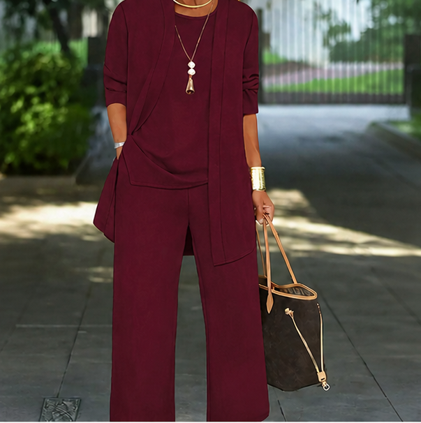Cardigan and Relaxed Pants Set