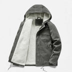 Men's Lamb Fleece Hooded Winter Coat