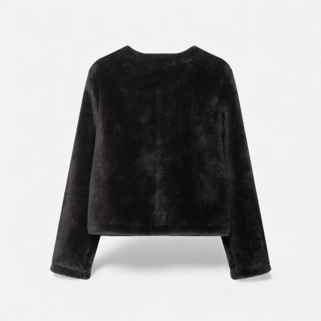 Women's Faux Fur Toggle Button Jacket