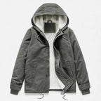 Men's Lamb Fleece Hooded Winter Coat