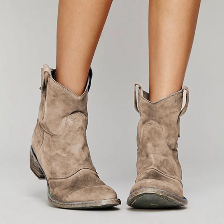 Chic Suede Ankle Boots with Side Zip