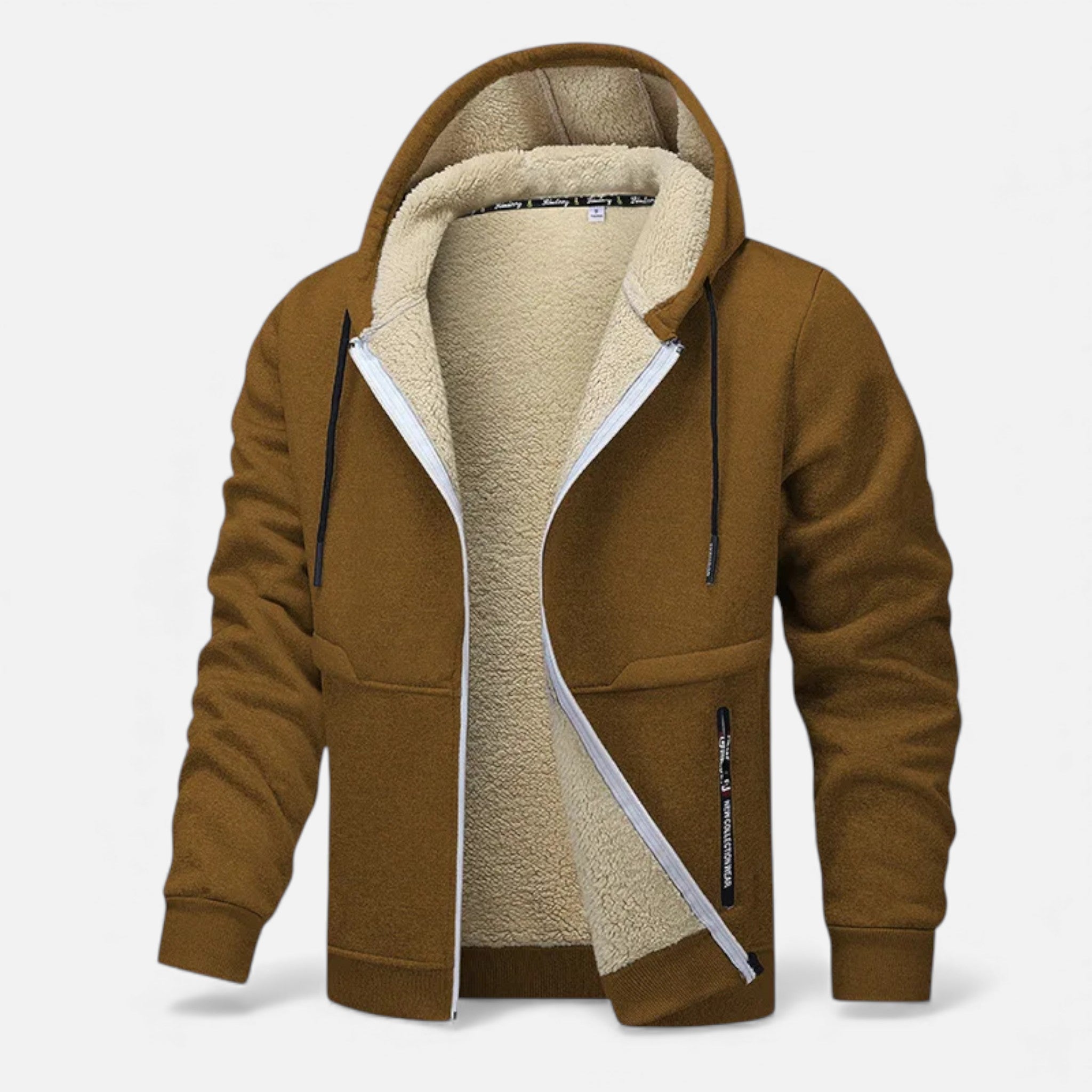 Men's Fleece-Lined Winter Hoodie Jacket