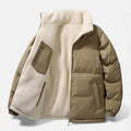 Men's Plush-Lined Thick Winter Puffer Jacket