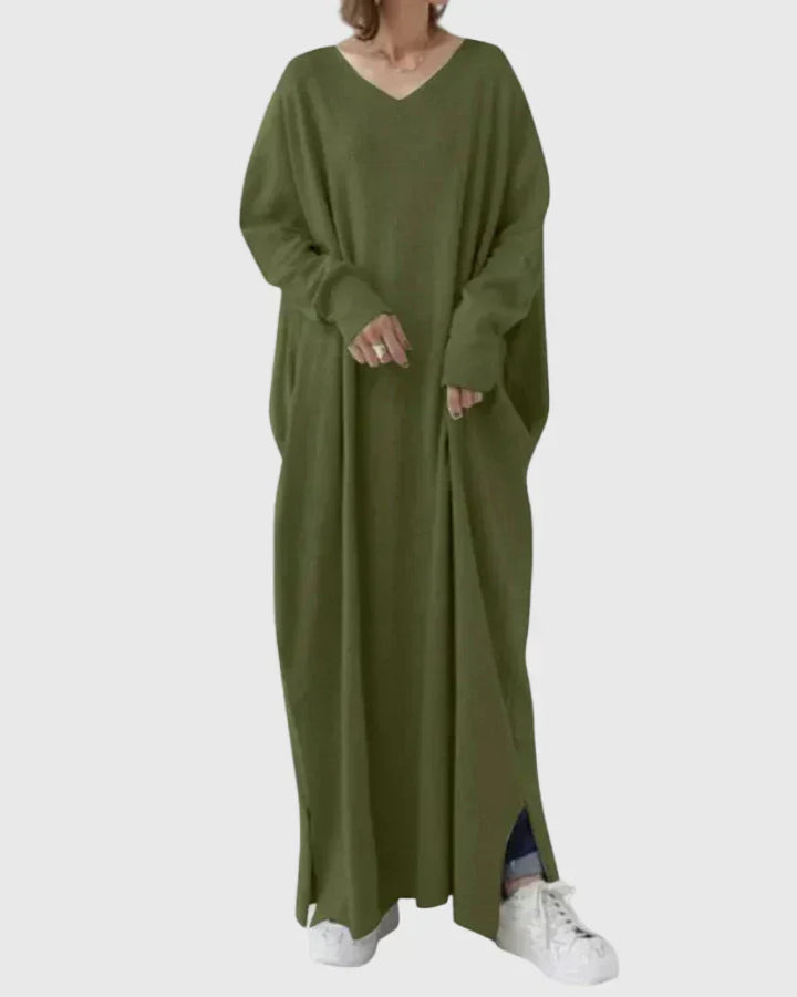 Sophisticated Draped Maxi Dress