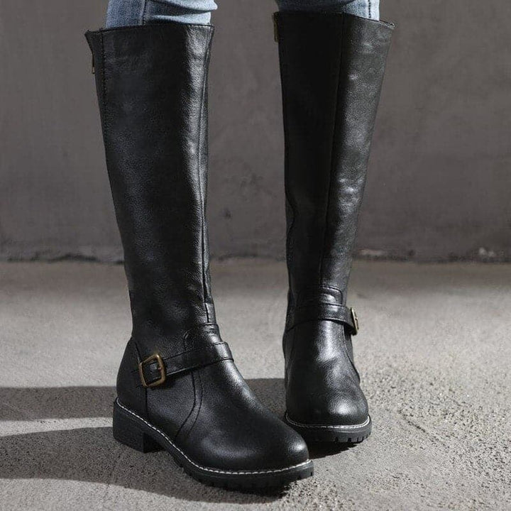 Women's Retro Buckle Practical Knee-High Boots