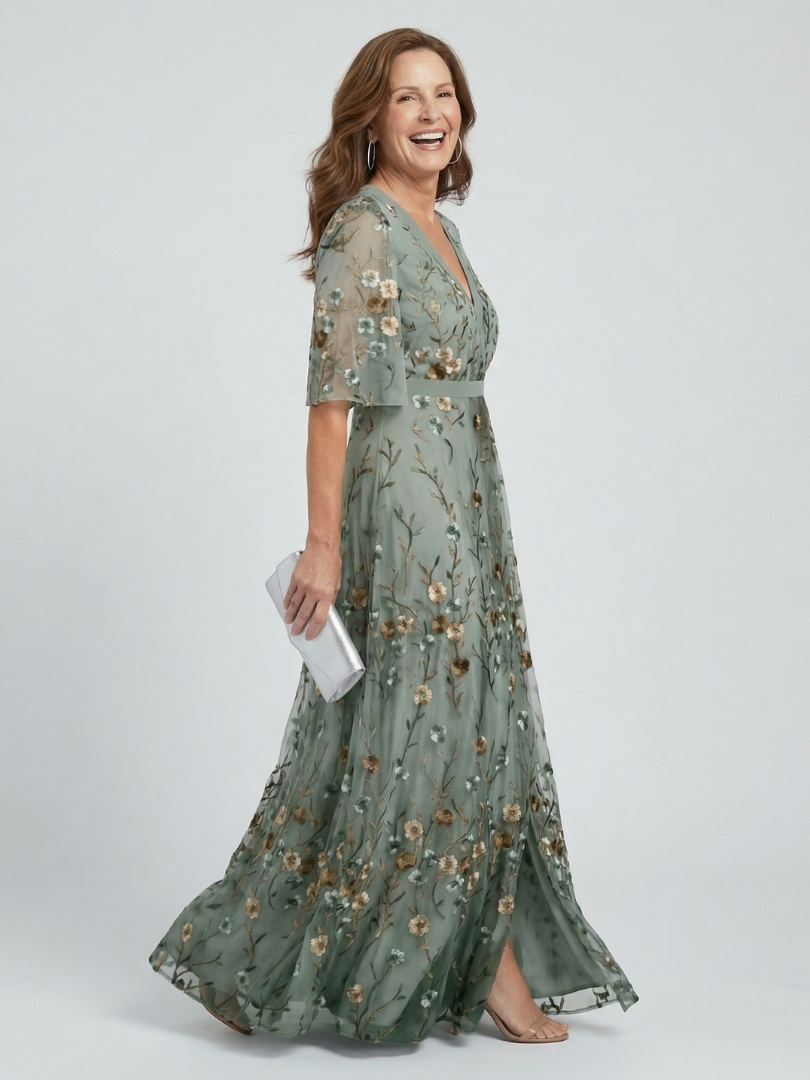Vestido largo fluido con tirantes y estampado floral