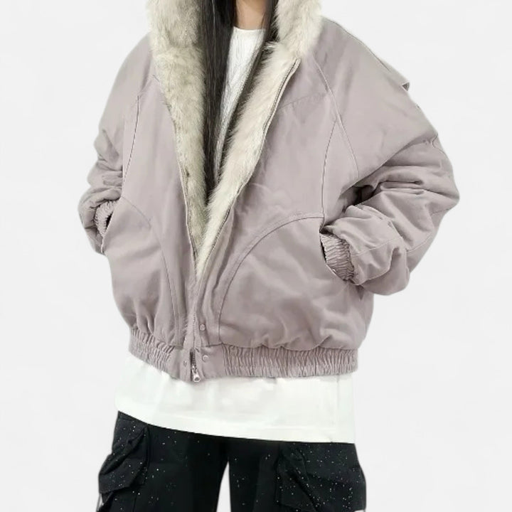 Women’s Contemporary Heritage Winter Hooded Coat with Sumptuous Fur Collar