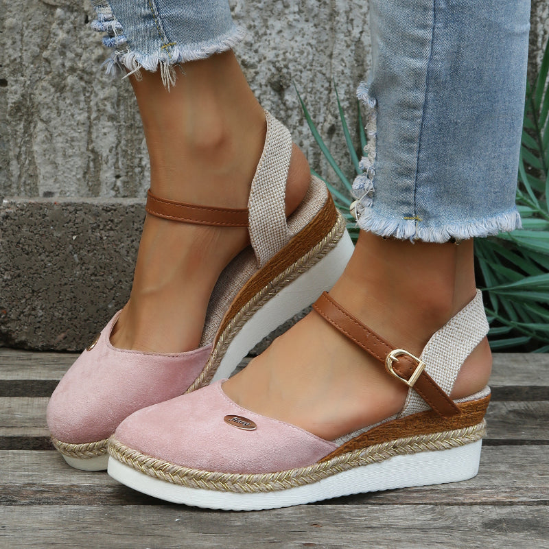 Sandalias ortopédicas tejidas de confort