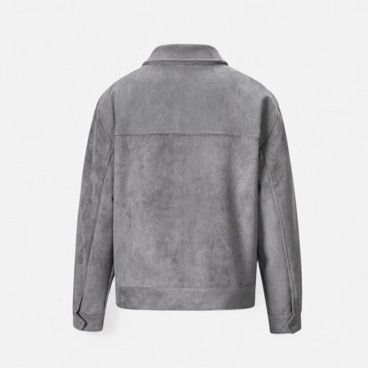 Men’s Refined Street-Inspired Loose-Fit Suede Jacket