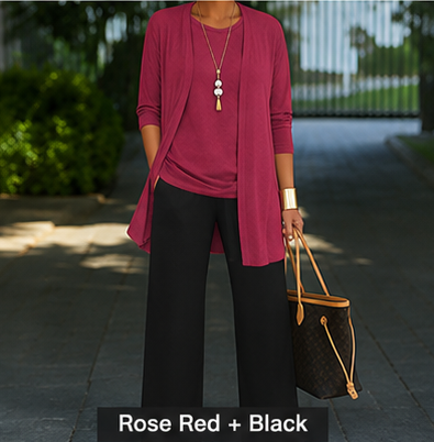 Cardigan and Relaxed Pants Set