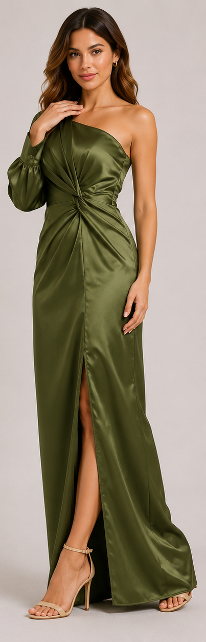 Vestido midi plisado con silueta refinada