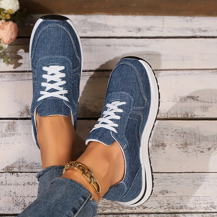 Zapatillas ortopédicas de mezclilla con soporte acolchonado