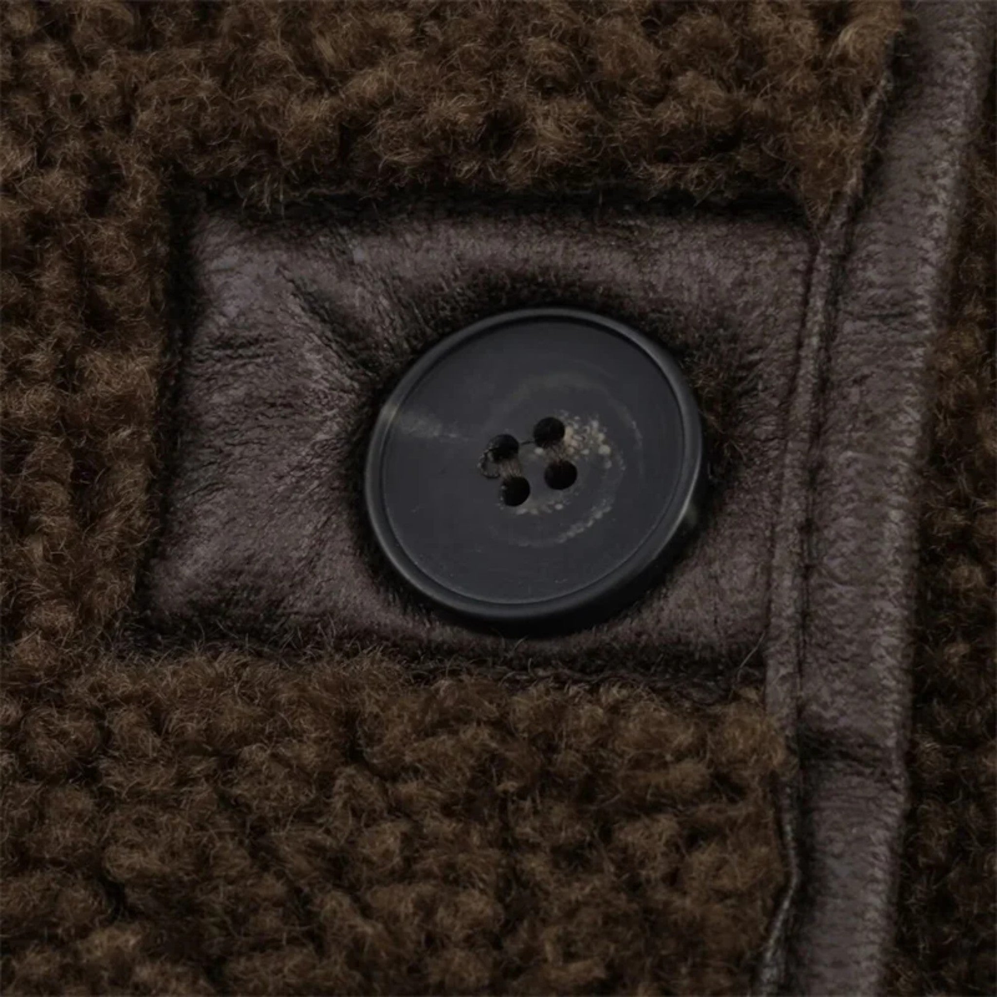 Women's Reversible Brown Teddy Jacket with Turn-Down Collar