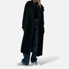 Women’s Long Double-Breasted Teddy Coat