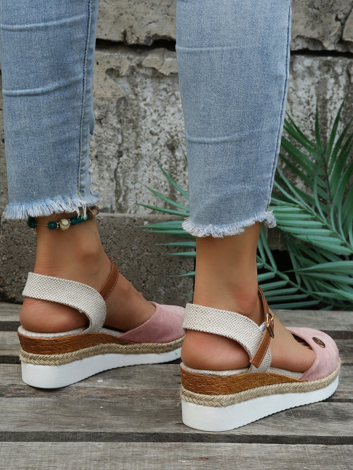 Sandalias ortopédicas tejidas de confort