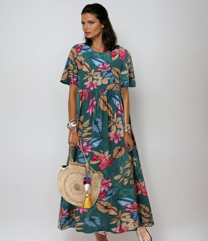 Vestido de verano con flores delicadas