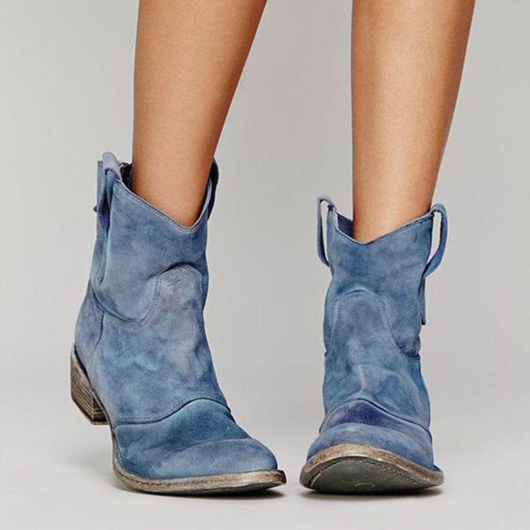 Chic Suede Ankle Boots with Side Zip