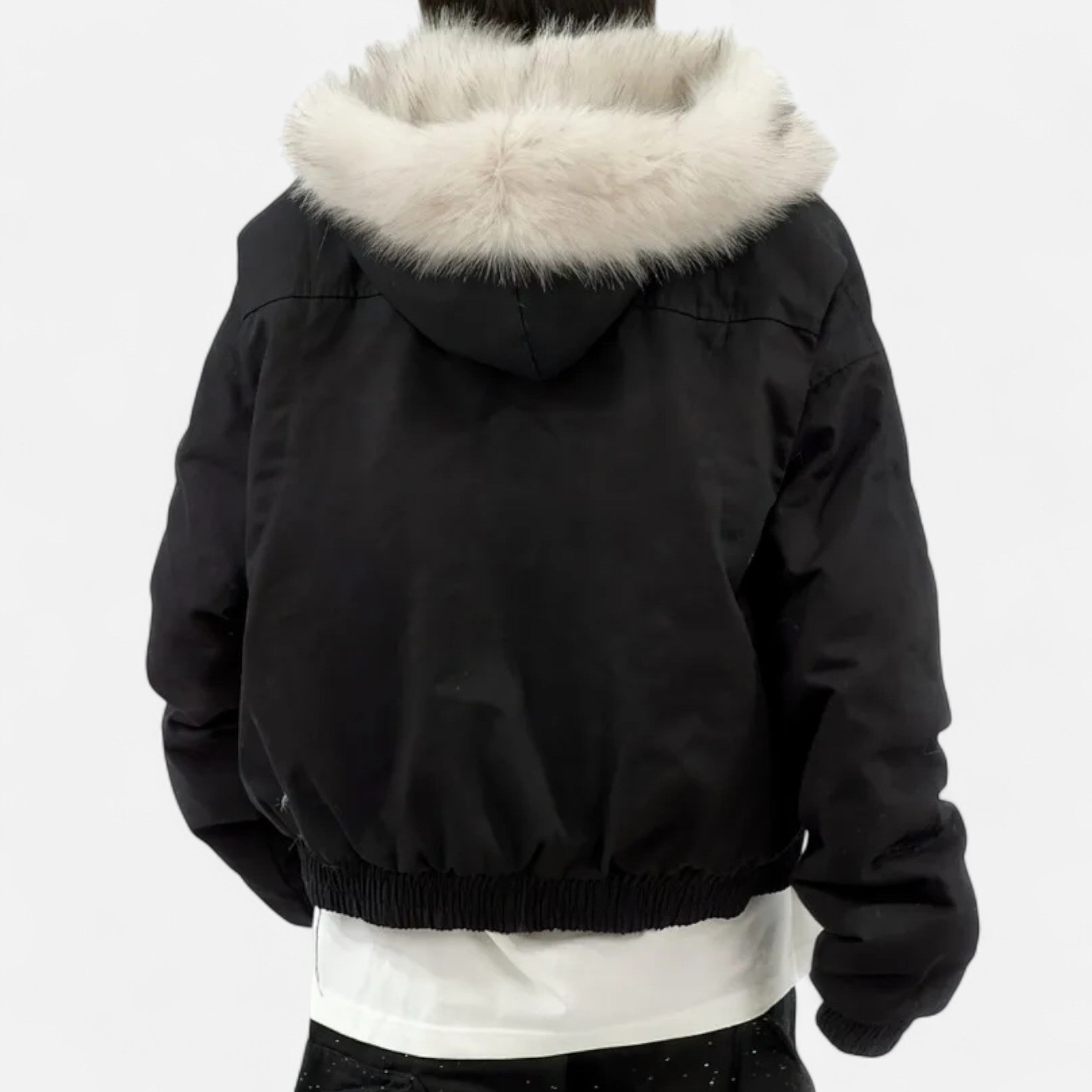 Women's Vintage Style Hooded Coat with Fur Collar