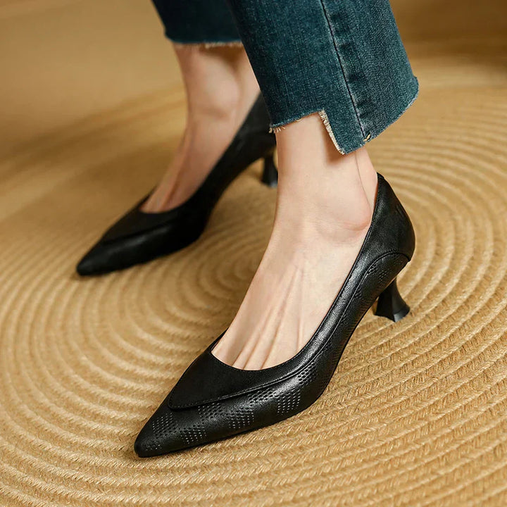 Décolleté con tacco kitten slip-on