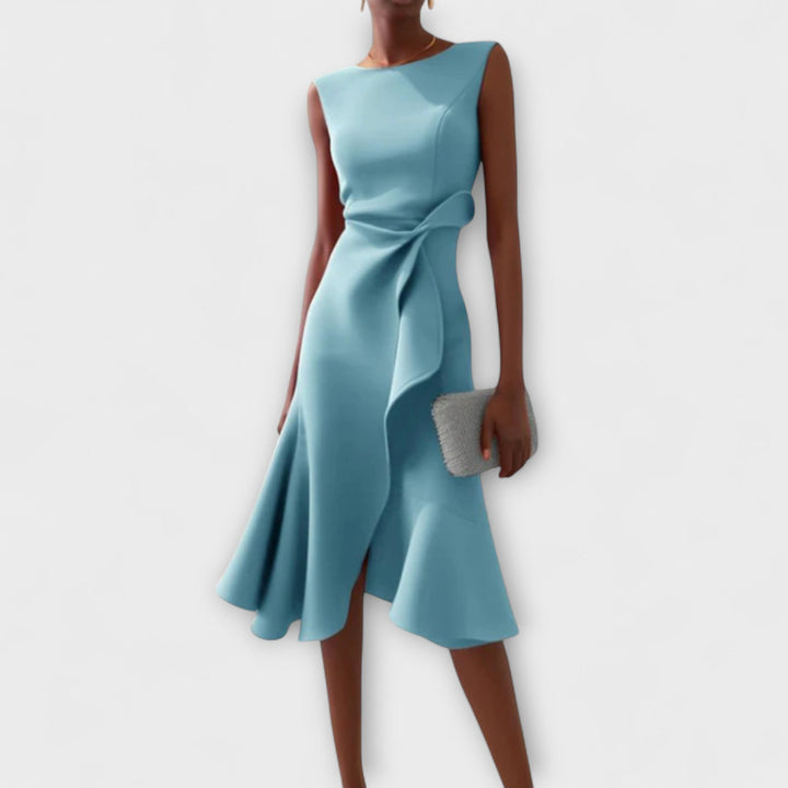 Modern Midi Dress with Tailored Finish
